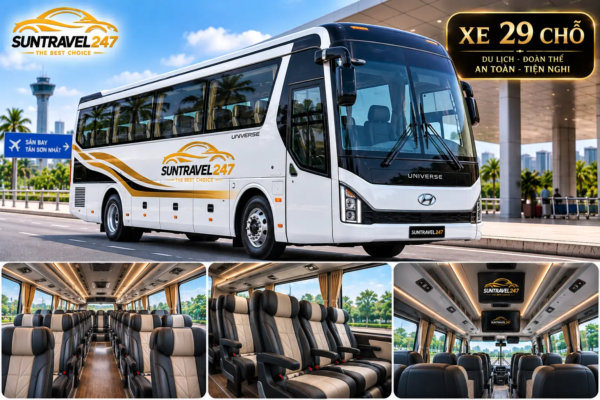 Thuê Xe Tháng Cho Doanh Nghiệp | SunTravel247 Xe 29 Chỗ - SunTravel247