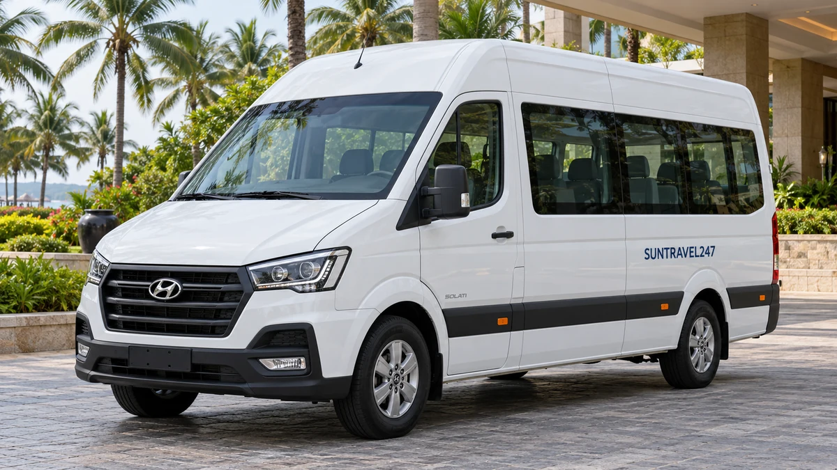 Xe Solati 16 chỗ khi thuê xe Sài Gòn đi Hậu Giang