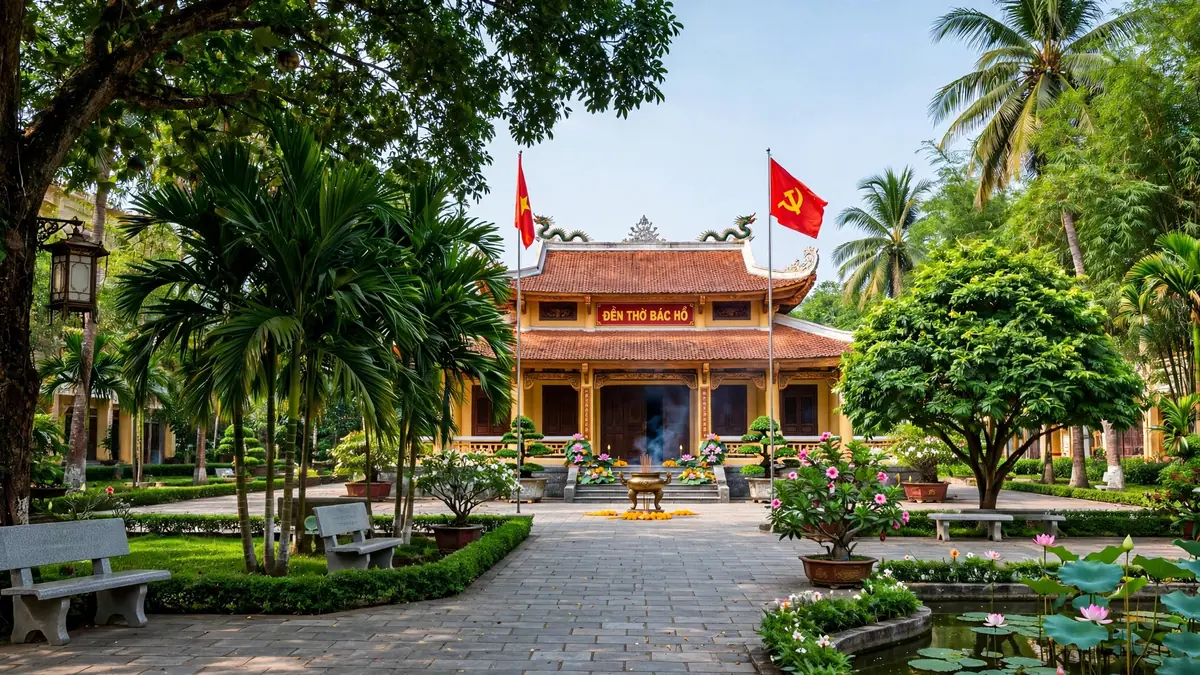 Minh họa Đền thờ Bác Hồ ở xã Lương Tâm, Hậu Giang