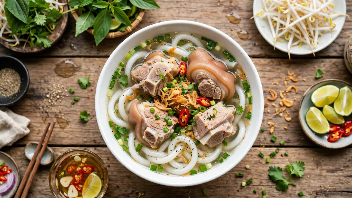 Bánh canh Trảng Bàng, món ăn sáng trên đường thuê xe đi Núi Bà Đen