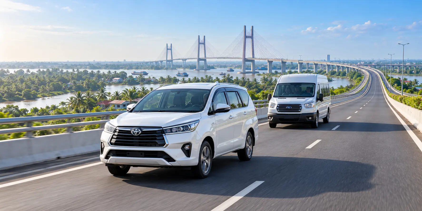 Phí cao tốc Bến Lức Long Thành 2026: Bảng giá theo loại xe Cao tốc Bến Lức Long Thành với cầu dây văng và xe du lịch lưu thông